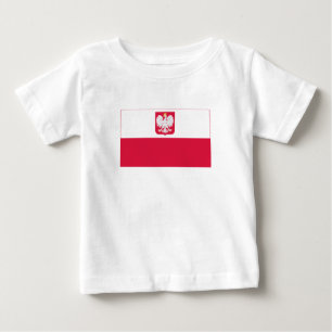 T-shirt Pour Bébé Drapeau de la Pologne