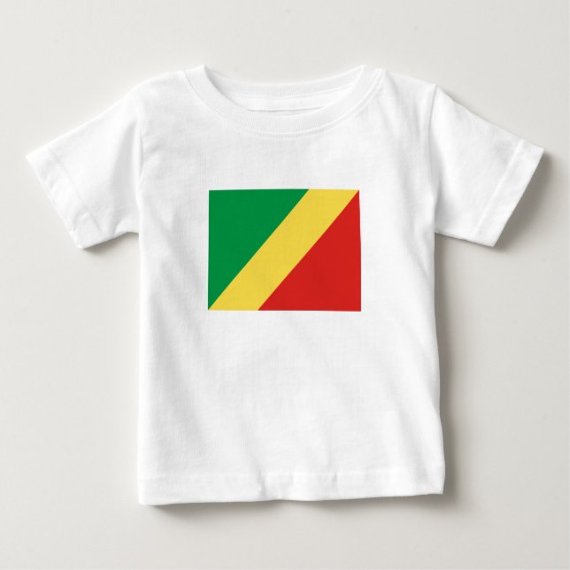 T-shirt Pour Bébé Drapeau de la République du Congo (Devant)