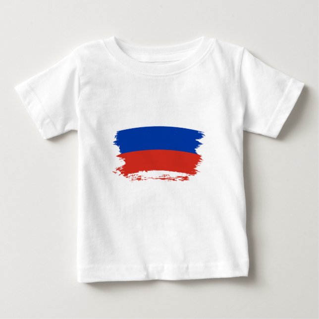 T-shirt Pour Bébé Drapeau de la Russie (Devant)