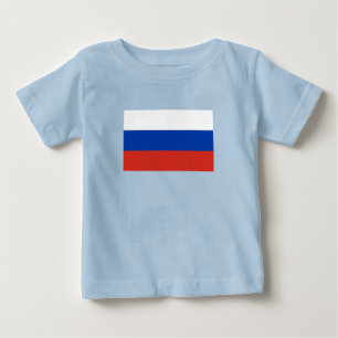 T-shirt Pour Bébé Drapeau de la Russie