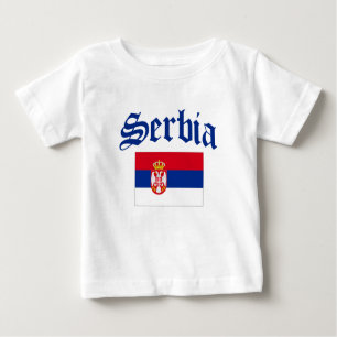 T-shirt Pour Bébé Drapeau de la Serbie