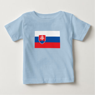 T-shirt Pour Bébé Drapeau de la Slovaquie