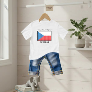 T-shirt Pour Bébé Drapeau de la Tchéquie