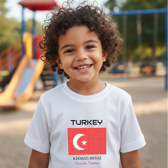 T-shirt Pour Bébé Drapeau de la Turquie (Créateur téléchargé)