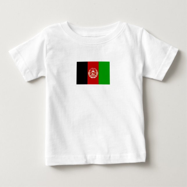 T-shirt Pour Bébé Drapeau de l'Afghanistan patriotique (Devant)