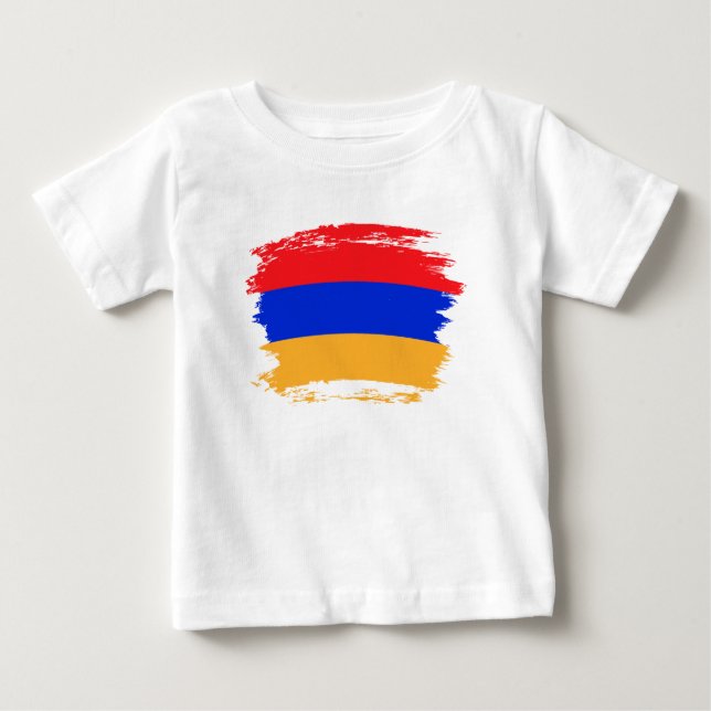 T-shirt Pour Bébé Drapeau de l'Arménie (Devant)