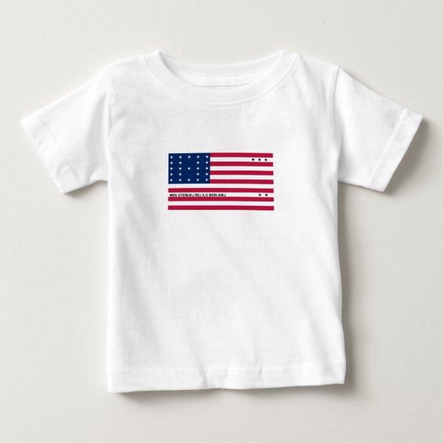 T-shirt Pour Bébé Drapeau de l'atoll de Bikini Patriotique (Devant)