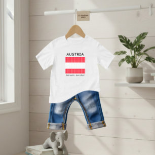 T-shirt Pour Bébé Drapeau de l'Autriche