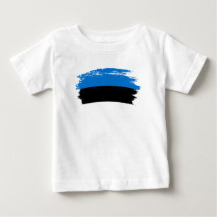 T-shirt Pour Bébé Drapeau de l'Estonie