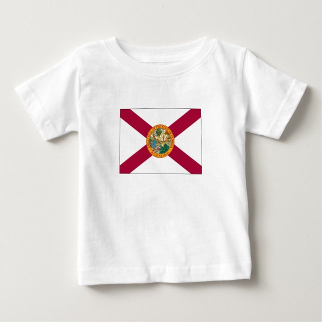 T-shirt Pour Bébé Drapeau de l'État de Floride (Devant)