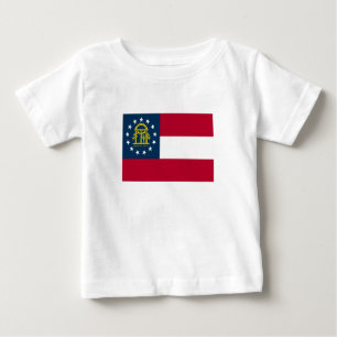 T-shirt Pour Bébé Drapeau de l'État de Géorgie