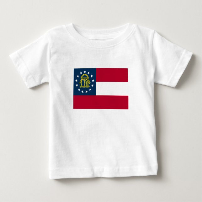 T-shirt Pour Bébé Drapeau de l'État de Géorgie (Devant)