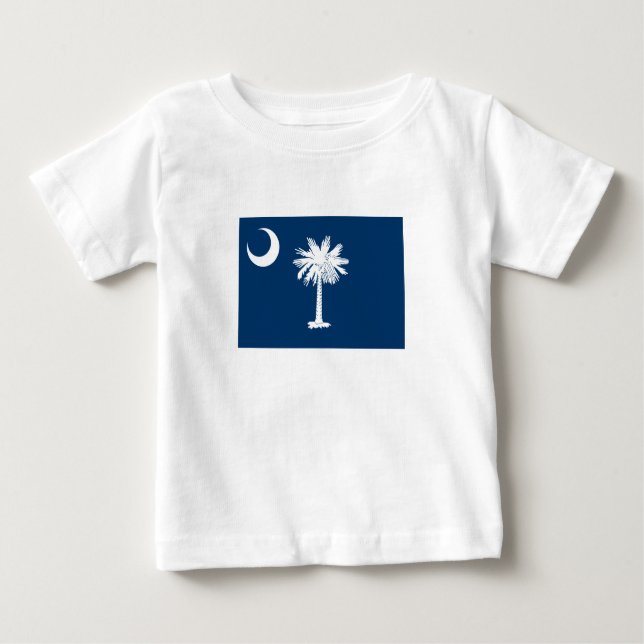 T-shirt Pour Bébé Drapeau de l'État de la Caroline du Sud (Devant)