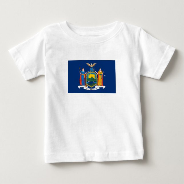 T-shirt Pour Bébé Drapeau de l'État de New York (Devant)