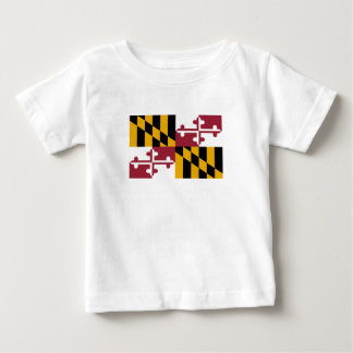 T-shirt Pour Bébé Drapeau de l'État du Maryland