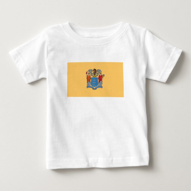 T-shirt Pour Bébé Drapeau de l'État du New Jersey (Devant)