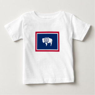 T-shirt Pour Bébé Drapeau de l'État du Wyoming