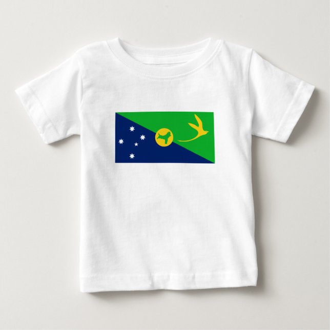 T-shirt Pour Bébé Drapeau de l'île Christmas (Devant)