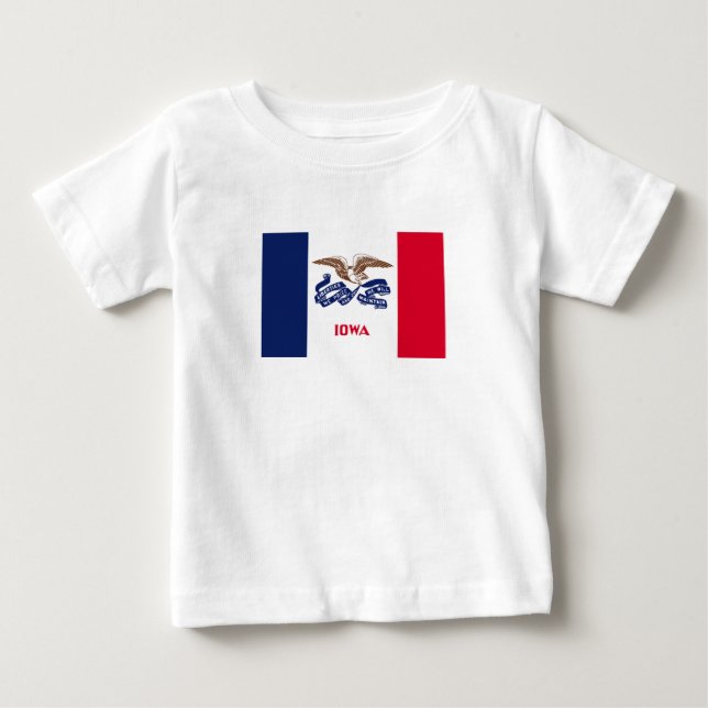 T-shirt Pour Bébé Drapeau de l'Iowa (Devant)