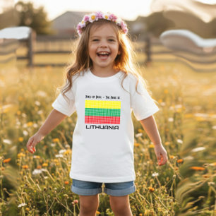 T-shirt Pour Bébé Drapeau de Lituanie