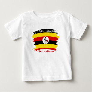 T-shirt Pour Bébé Drapeau de l'Ouganda
