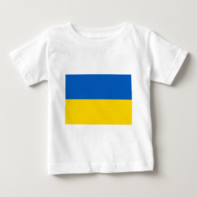 T-shirt Pour Bébé Drapeau de l'Ukraine (Devant)