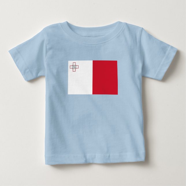 T-shirt Pour Bébé Drapeau de Malte (Devant)