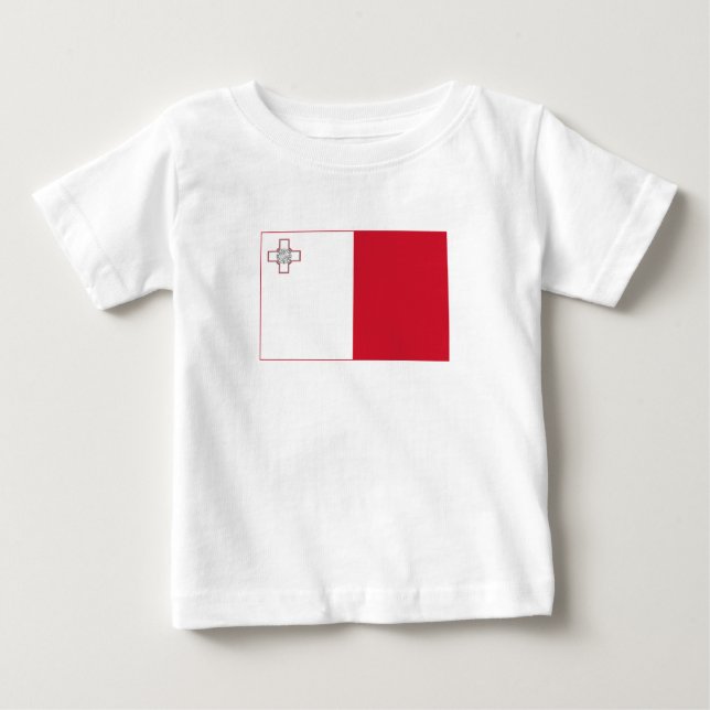 T-shirt Pour Bébé Drapeau de Malte (Devant)