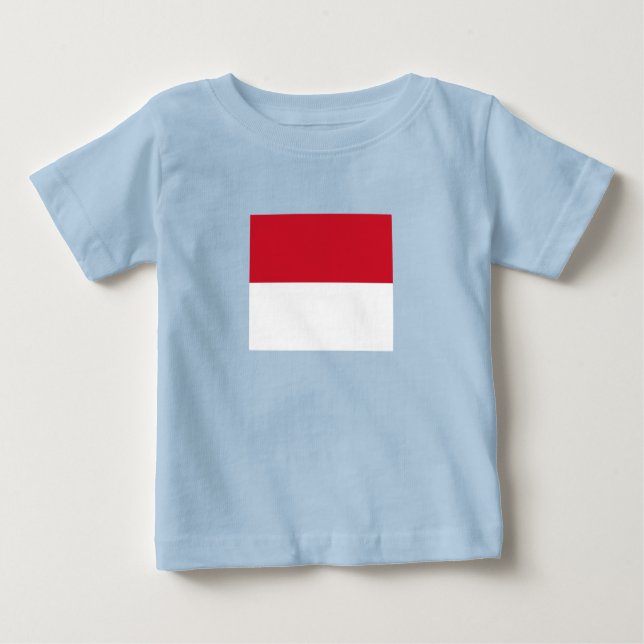 T-shirt Pour Bébé Drapeau de Monaco (Devant)