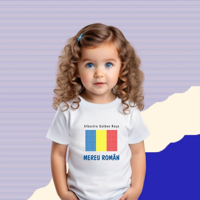 T-shirt Pour Bébé Drapeau de Roumanie (Créateur téléchargé)