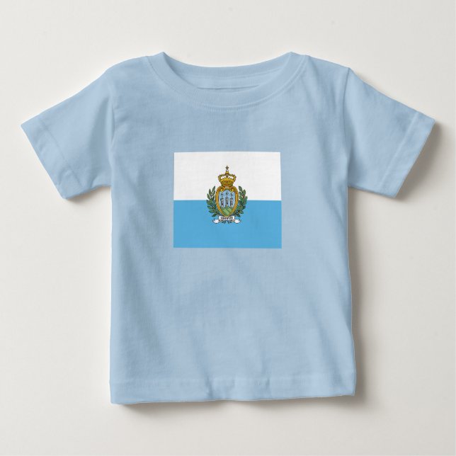 T-shirt Pour Bébé Drapeau de Saint-Marin (Devant)