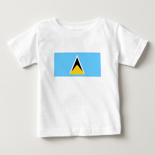 T-shirt Pour Bébé Drapeau de Sainte-Lucie (Devant)
