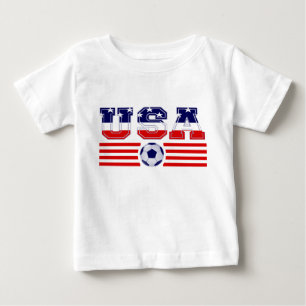 T-shirt Pour Bébé Drapeau de soccer U.S.A