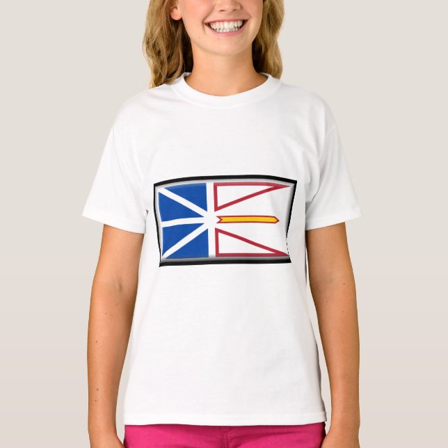 T-shirt Pour Bébé Drapeau de Terre-Neuve (Canada) (Devant)