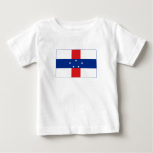 T-shirt Pour Bébé Drapeau des Antilles Pays-Bas