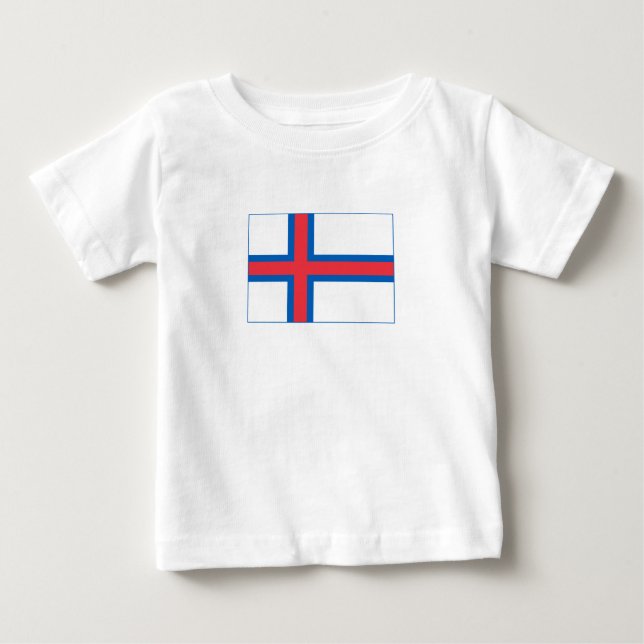 T-shirt Pour Bébé Drapeau des îles Féroé (Devant)
