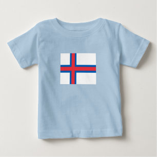 T-shirt Pour Bébé Drapeau des îles Féroé