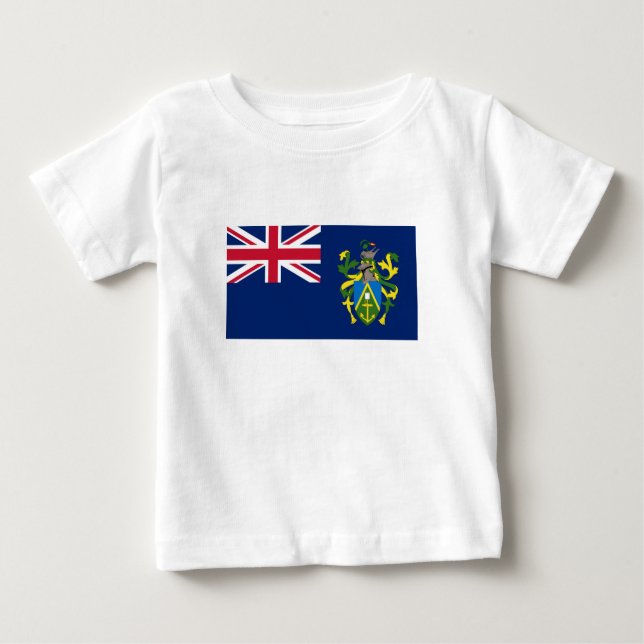 T-shirt Pour Bébé Drapeau des îles Pitcairn (Devant)