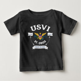 T-shirt Pour Bébé Drapeau des îles Vierges américaines St. Croix USV