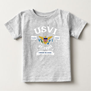 T-shirt Pour Bébé Drapeau des îles Vierges américaines St. Croix USV