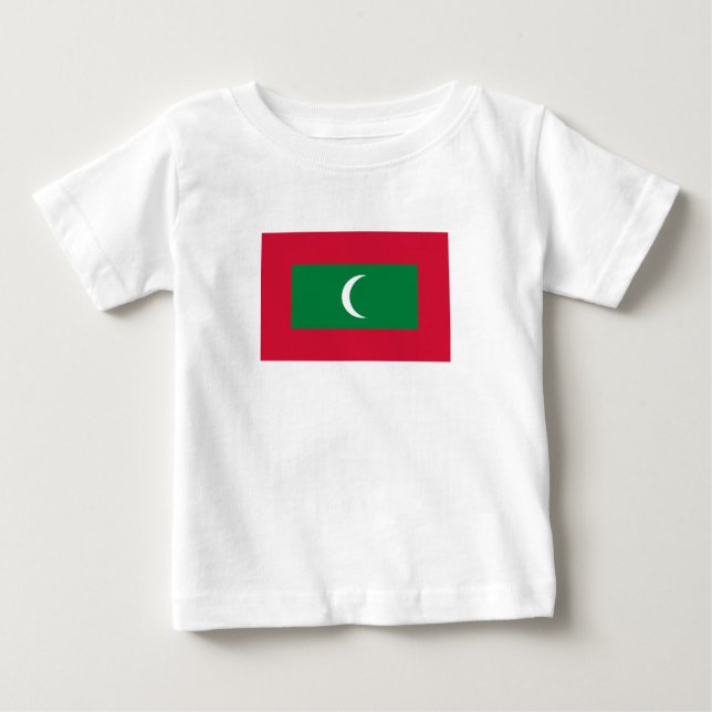 T-shirt Pour Bébé Drapeau des Maldives (Devant)