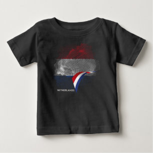 T-shirt Pour Bébé Drapeau des Pays-Bas