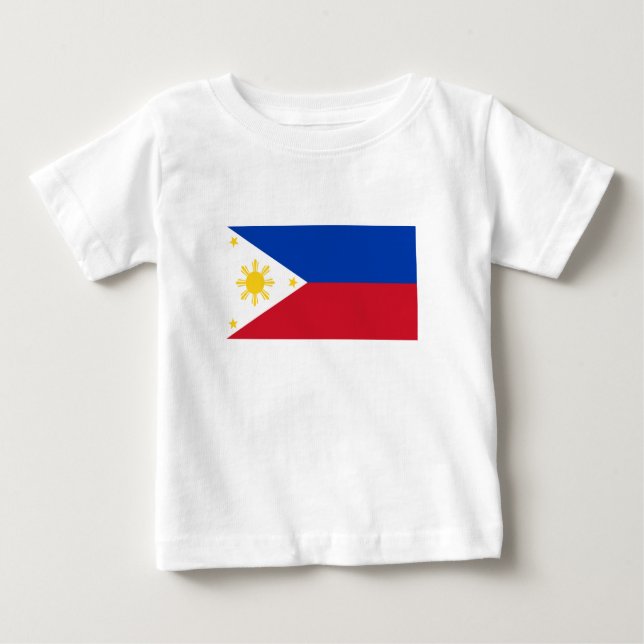 T-shirt Pour Bébé Drapeau des Philippines (Devant)