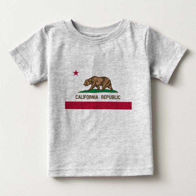 T-shirt Pour Bébé Drapeau d'État de Californie (Devant)