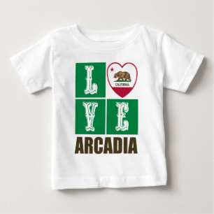 T-shirt Pour Bébé Drapeau d'État de Californie Centre Arcadie