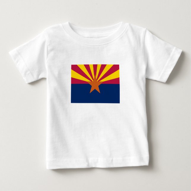 T-shirt Pour Bébé Drapeau d'État de l'Arizona (Devant)