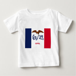 T-shirt Pour Bébé Drapeau d'État de l'Iowa