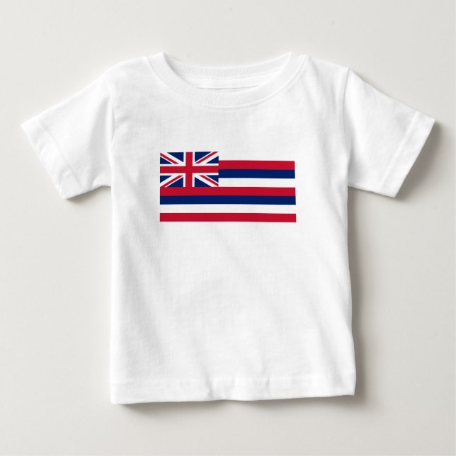 T-shirt Pour Bébé Drapeau d'État d'Hawaii (Devant)