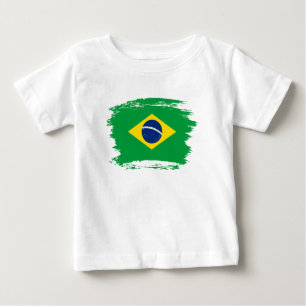 T-shirt Pour Bébé Drapeau du Brésil