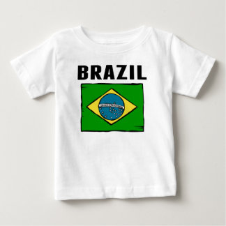 T-shirt Pour Bébé Drapeau du Brésil